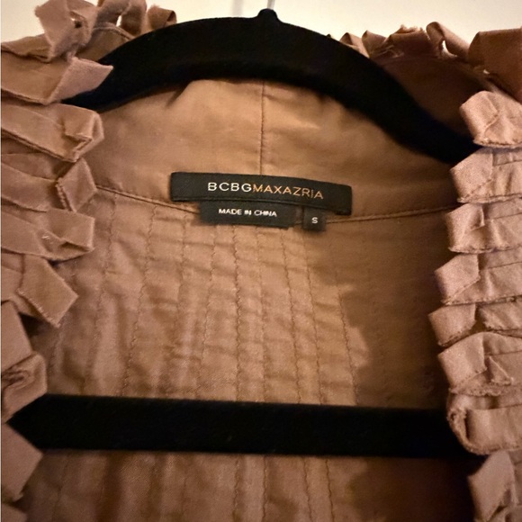 BCBGMaxAzria Tan Ruffled Jacket - Picture 2 of 3